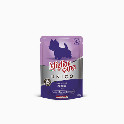 Miglior Cane Unico Pouch Agnello 100g (Case x24)