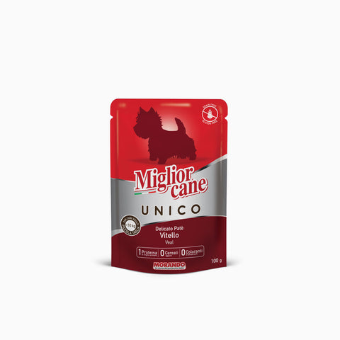Miglior Cane Unico Pouch Vitello 100g (Case x24)