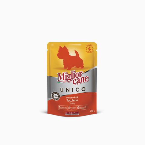 Miglior Cane Unico Pouch Tacchino 100g (Case x24)