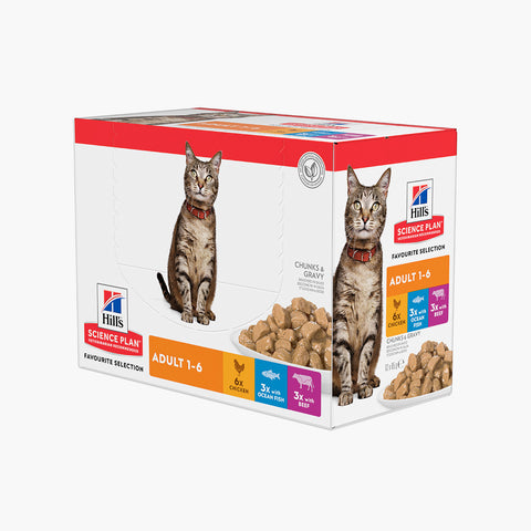 Hill's Science Plan Adult Chicken, Ocean Fish & Beef 85g (Case x12)