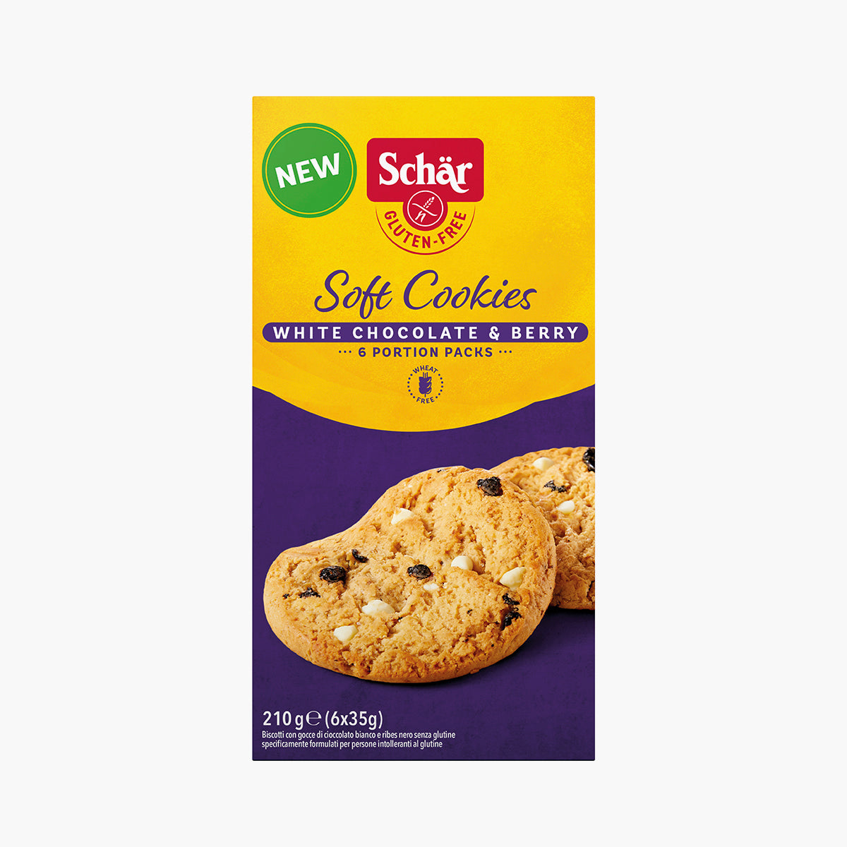 Schär Soft Cookies White Choc Berry 210g