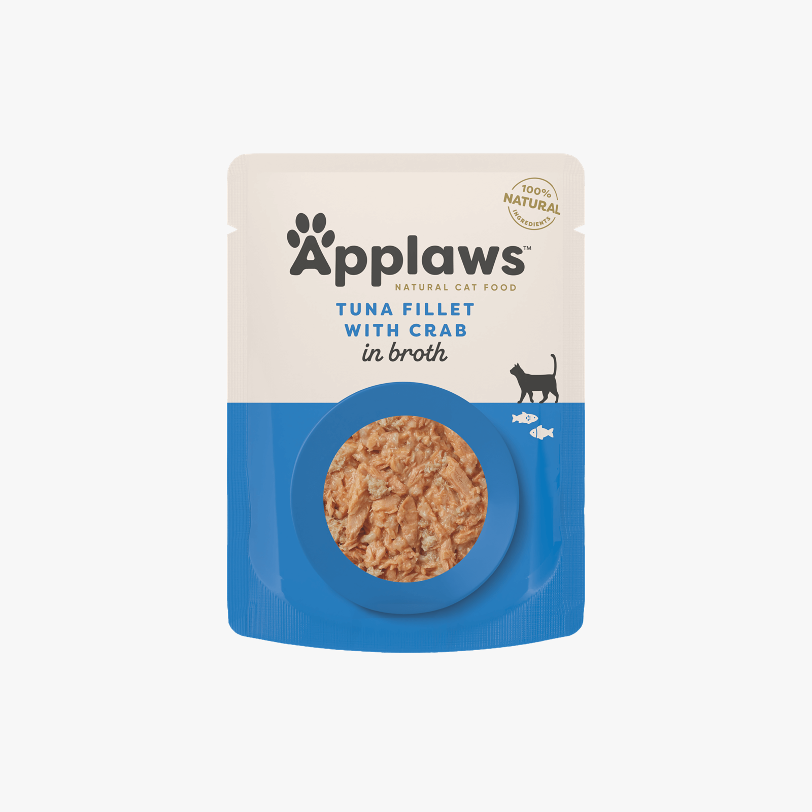 Applaws Cat Pouch Tuna Fillet with Crab in Broth - Case by 12