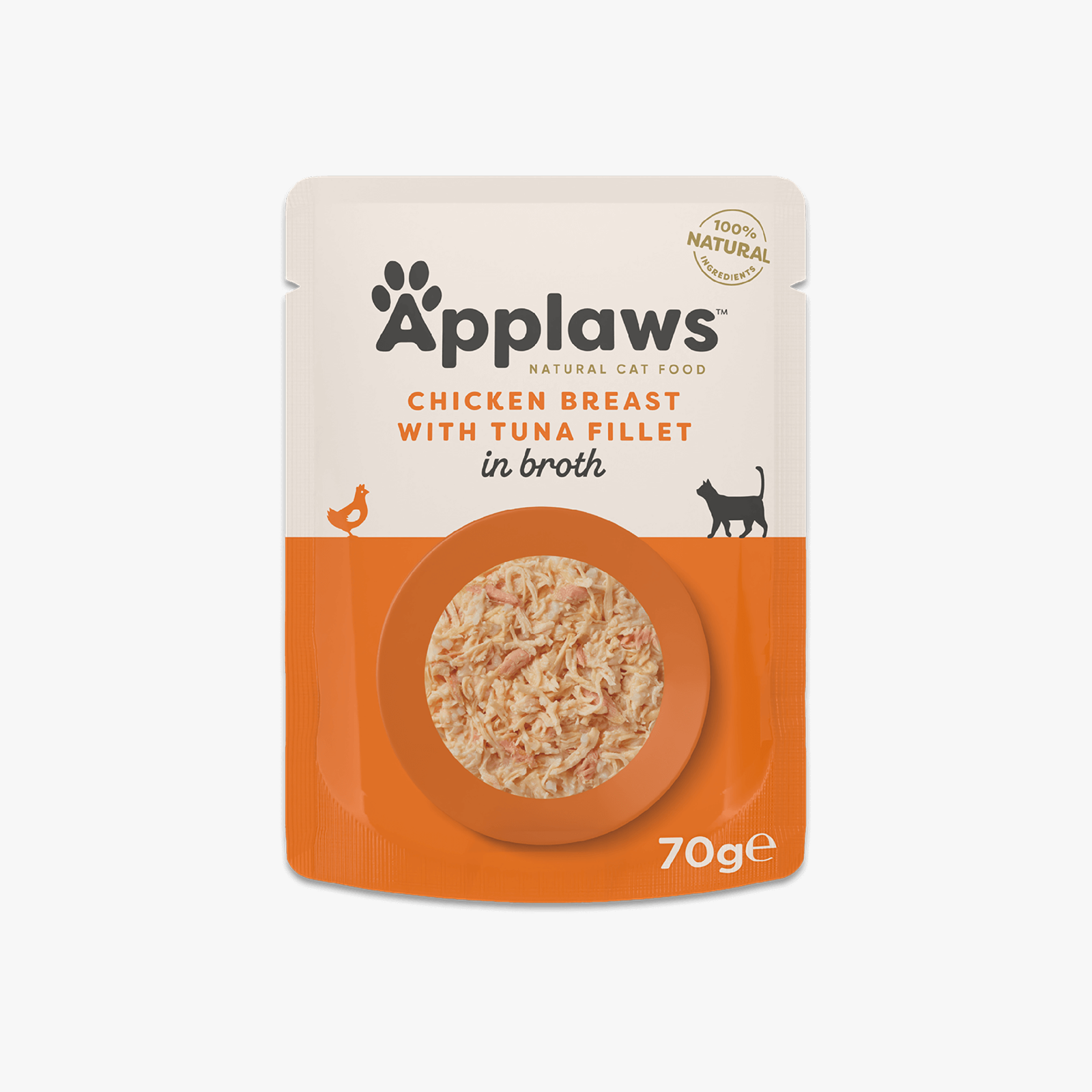 Applaws Cat Pouch Chicken Breast with Tuna Fillet in Broth - Case by 12