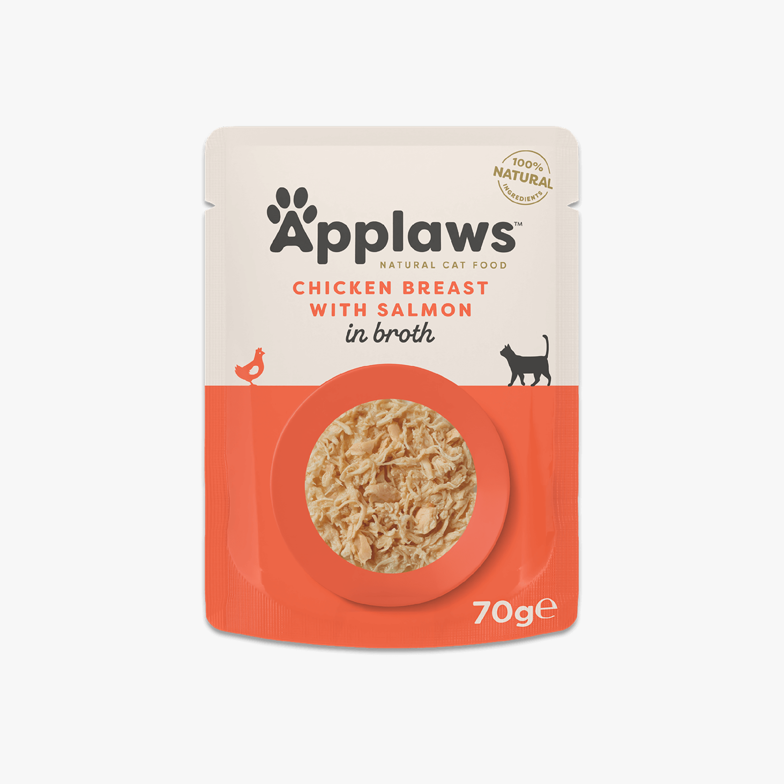 Applaws Cat Pouch Chicken Breast with Salmon in Broth - Case by 12