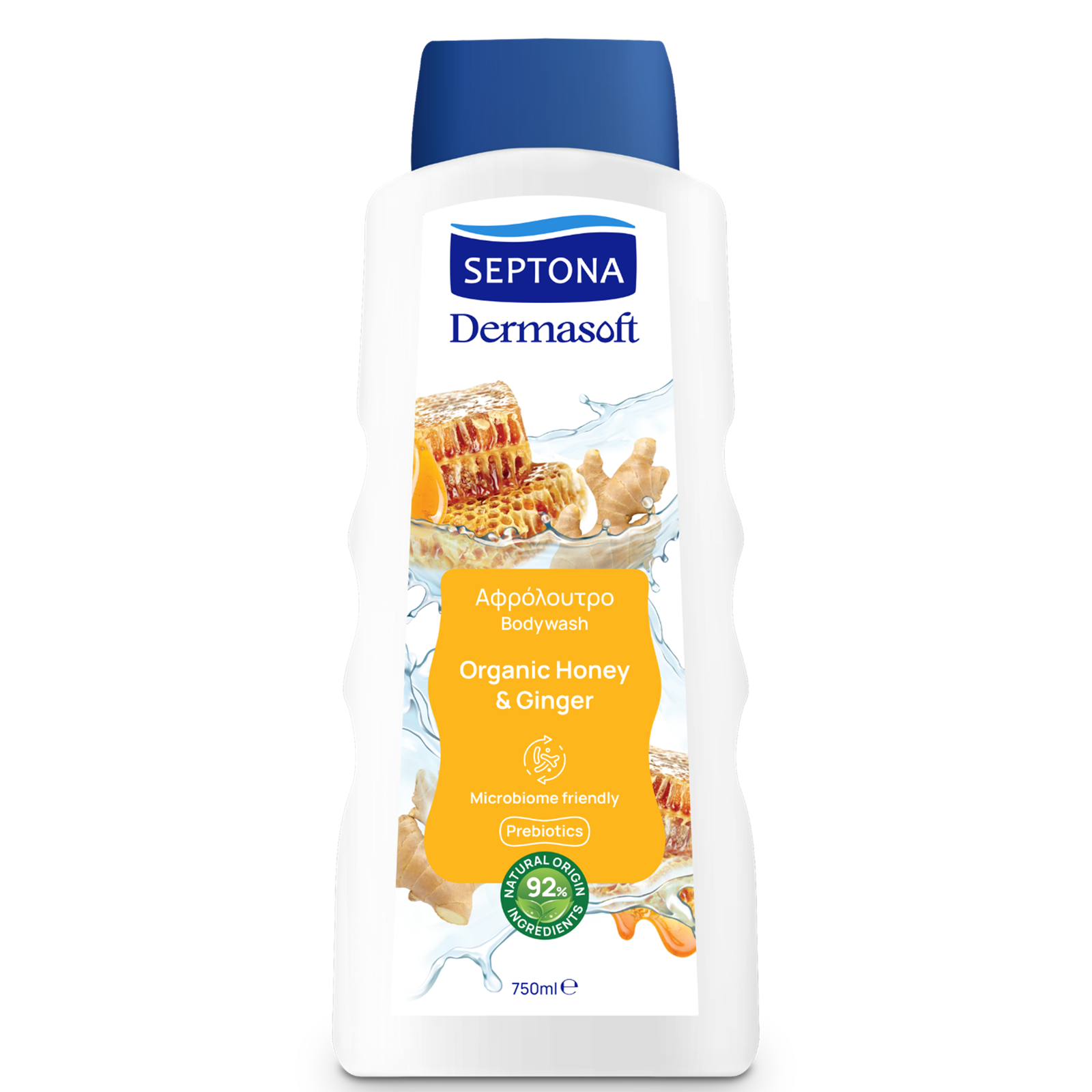 Septona Dermasoft Showergel Honey & Ginger 750ml