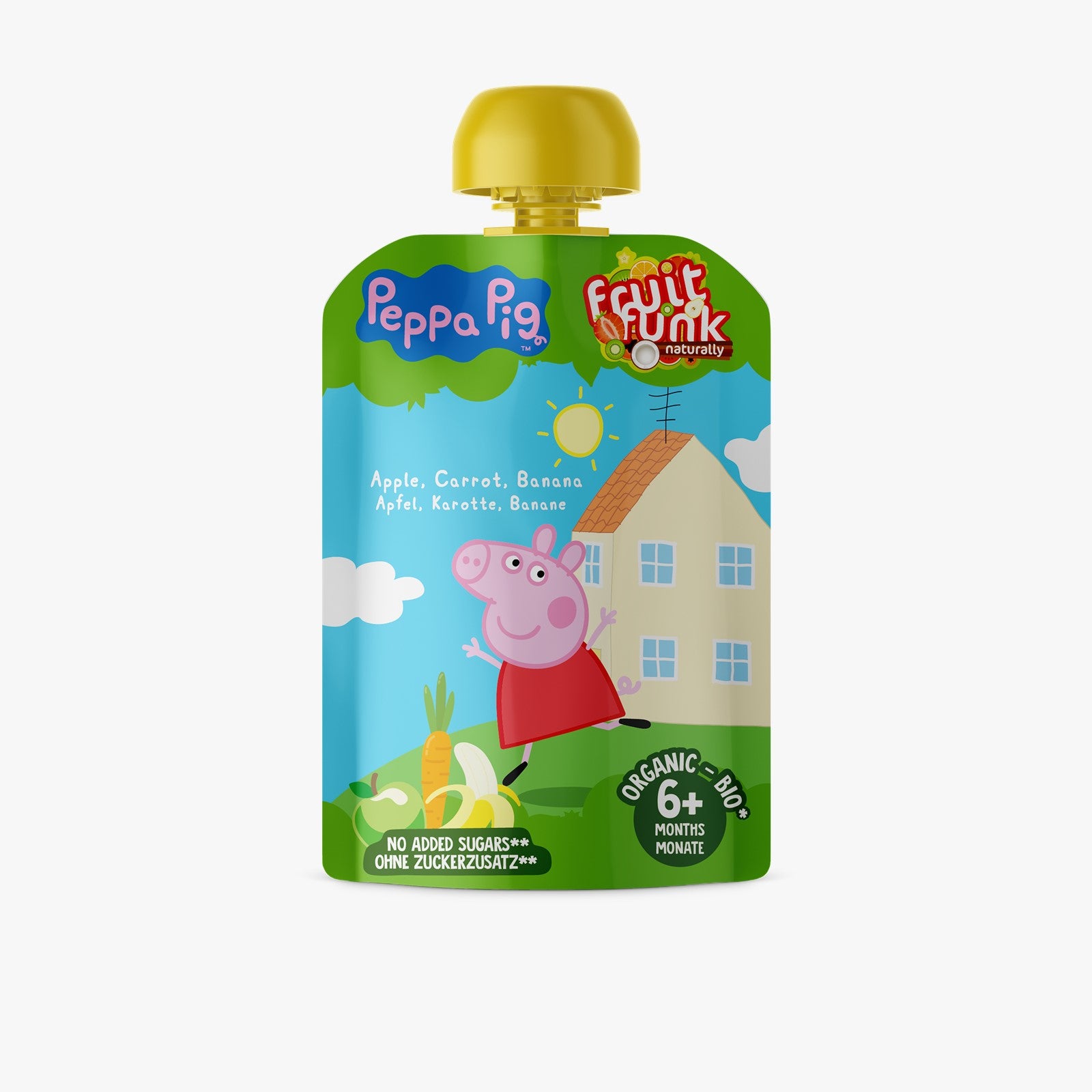 Fruit Funk - Peppa Pig Pouch Apple, Carrot, Banana - 90G