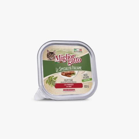 Miglior Gatto Specialita Italiane Tray Beef 100g (Case x32)