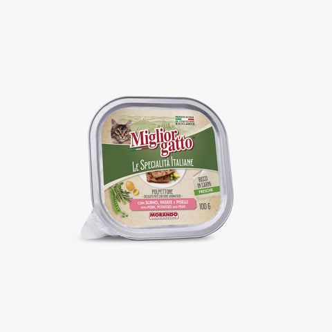 Miglior Gatto Specialita Italiane Tray Pork 100g (Case x32)
