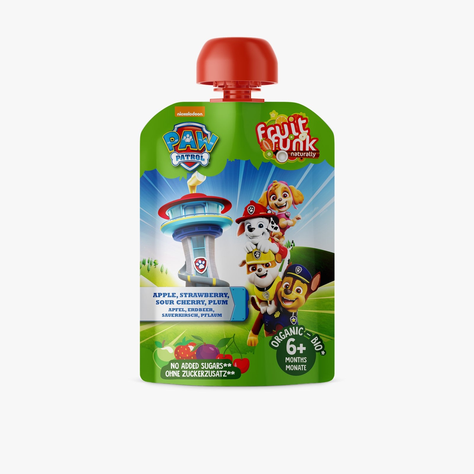 Fruit Funk - Paw Patrol Pouch Apple, Strawberry, Sour Cherry, Plum - 90G