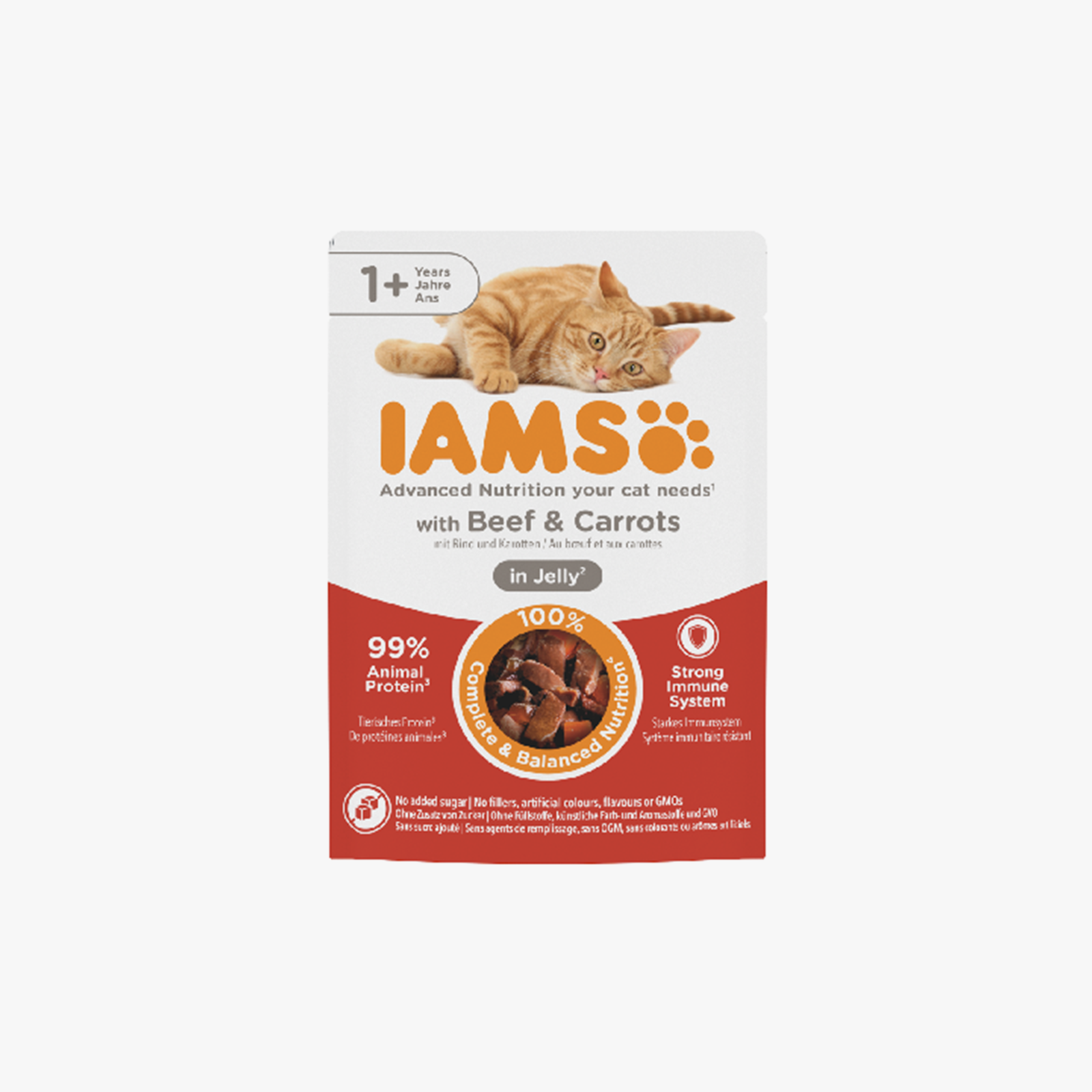 Iams Delights with Beef & Carrots - Case by 24