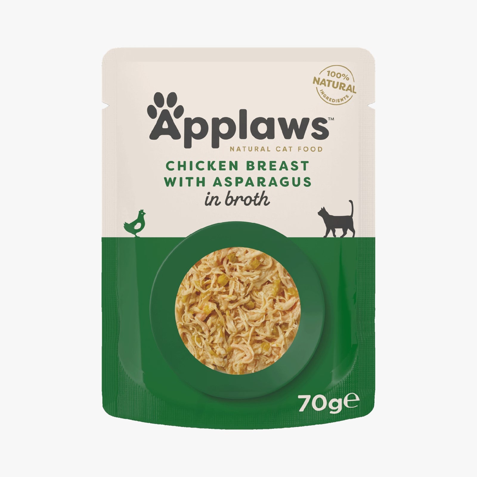Applaws Cat Pouch Chicken with Asparagus in Broth - Case by 12
