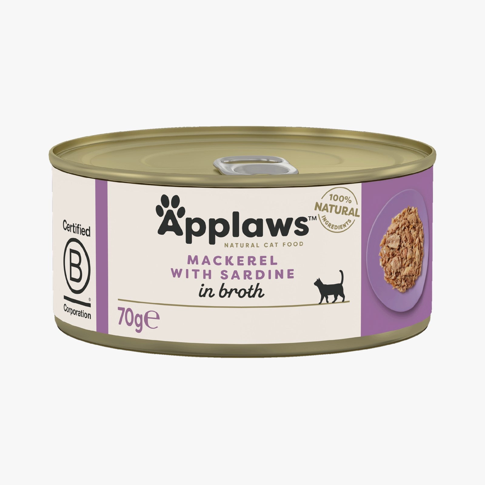 Applaws Cat Tin Mackerel with Sardine in Broth - Case by 24