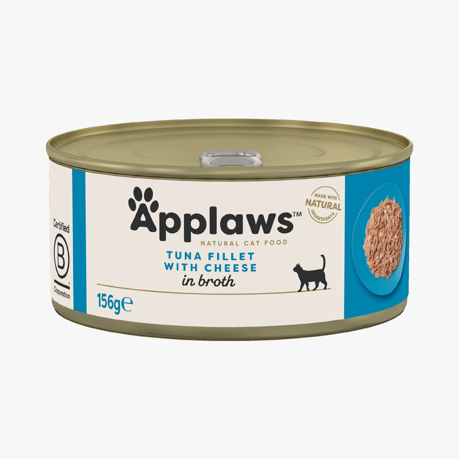 Applaws Cat Tin Tuna with Cheese in Broth - Case by 24