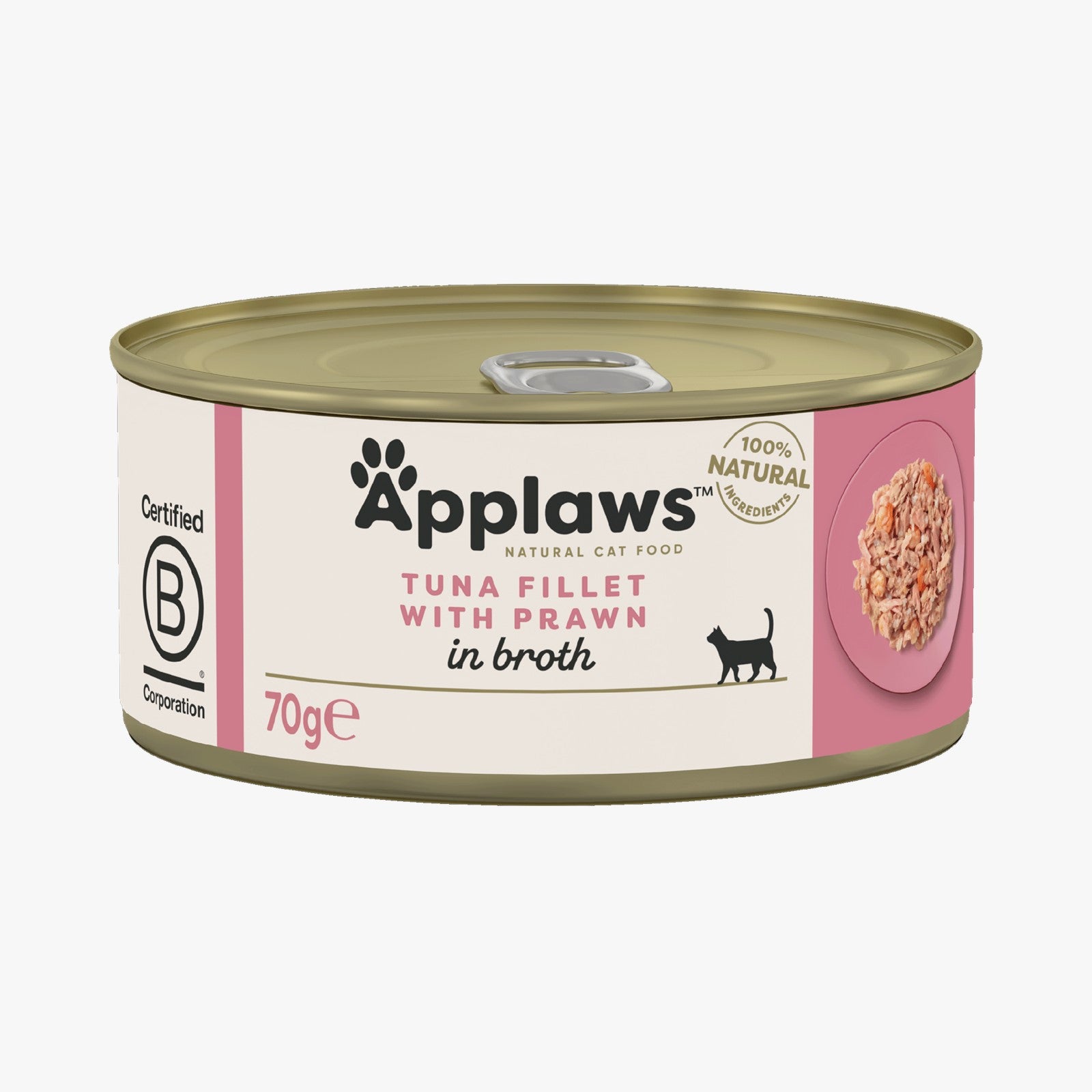 Applaws Cat Tin Tuna with Prawns in Broth - Case by 24
