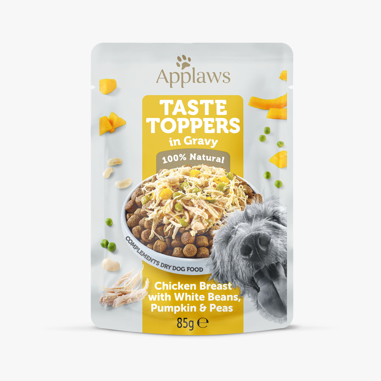 Applaws Dog Taste Toppers Pouch Chicken, Peas, Pumpkin & Peas in Gravy - Case by 12