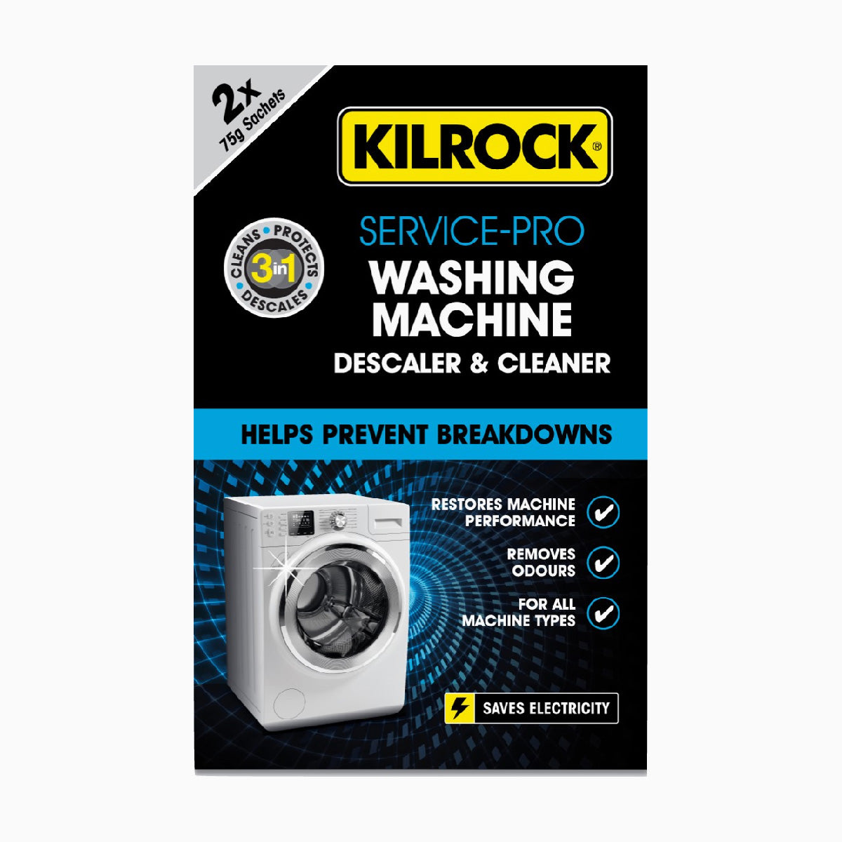 Kilrock Service-Pro Washing Machine Descaler & Cleaner 2x75G