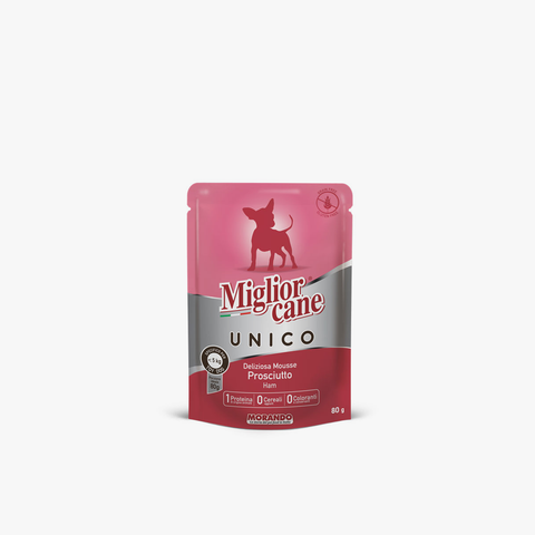 Miglior Cane Unico Toy Dog Pouch Prosciutto 80g (Case x24)