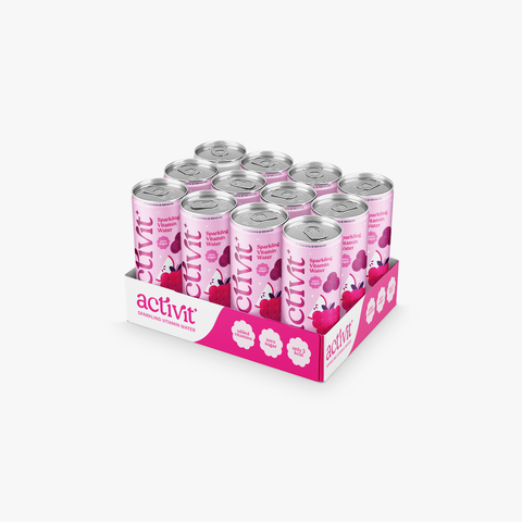Activit Sparkling Vitamin Water Blackcurrant & Raspberry 330ml (Case x12)