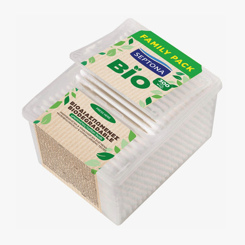 Septona Biodegradable Cotton Buds Pop-up lid 300pcs