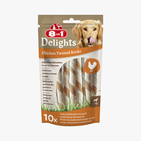 8IN1 Delights Chicken Twisted Sticks (Case X6)