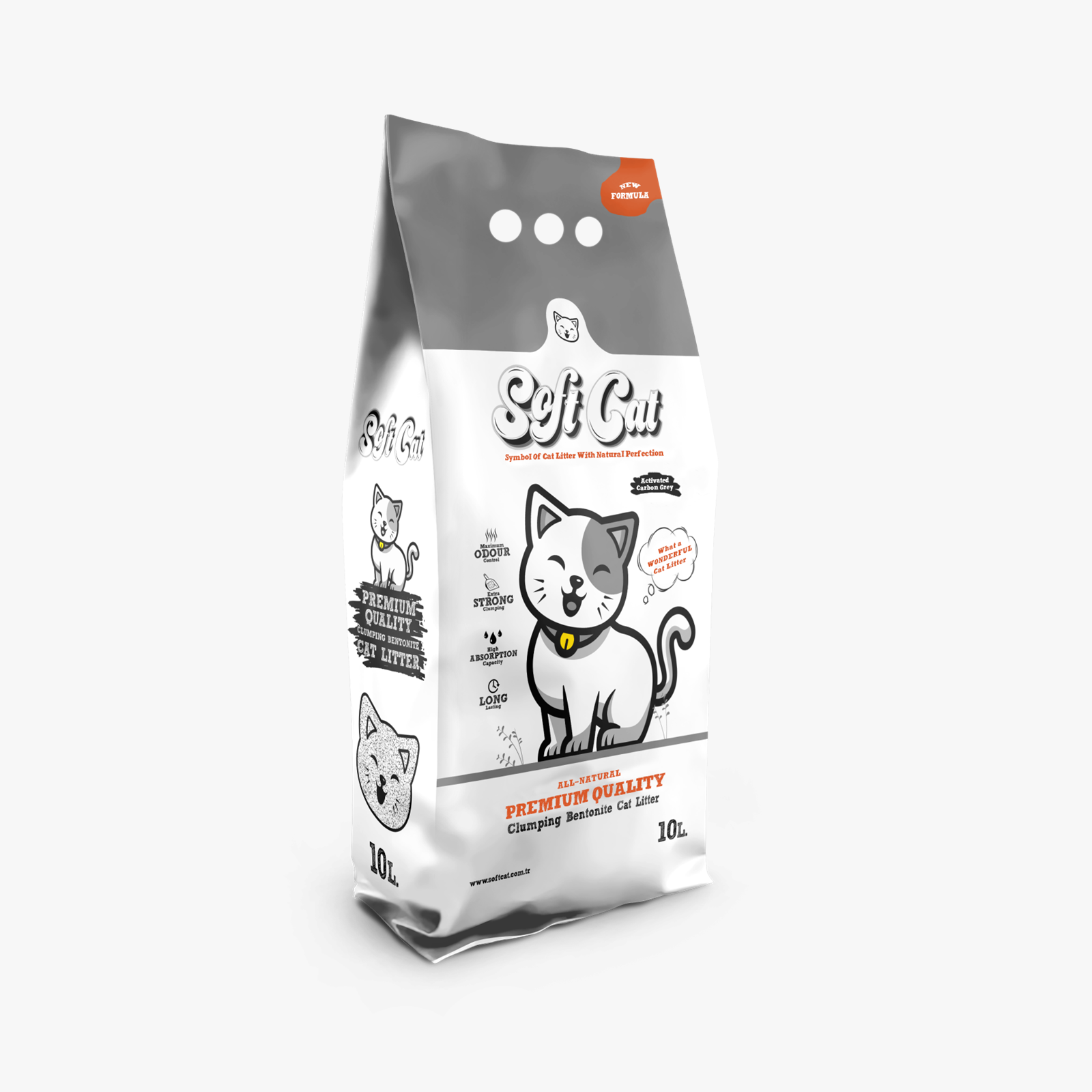 Soft Cat Litter Carbon Grey 10L