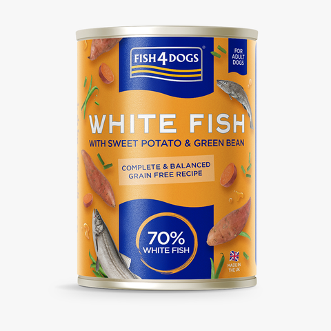Fish4Dogs Finest Complete White Fish, Sweet Potato & Green Bean 395g X6