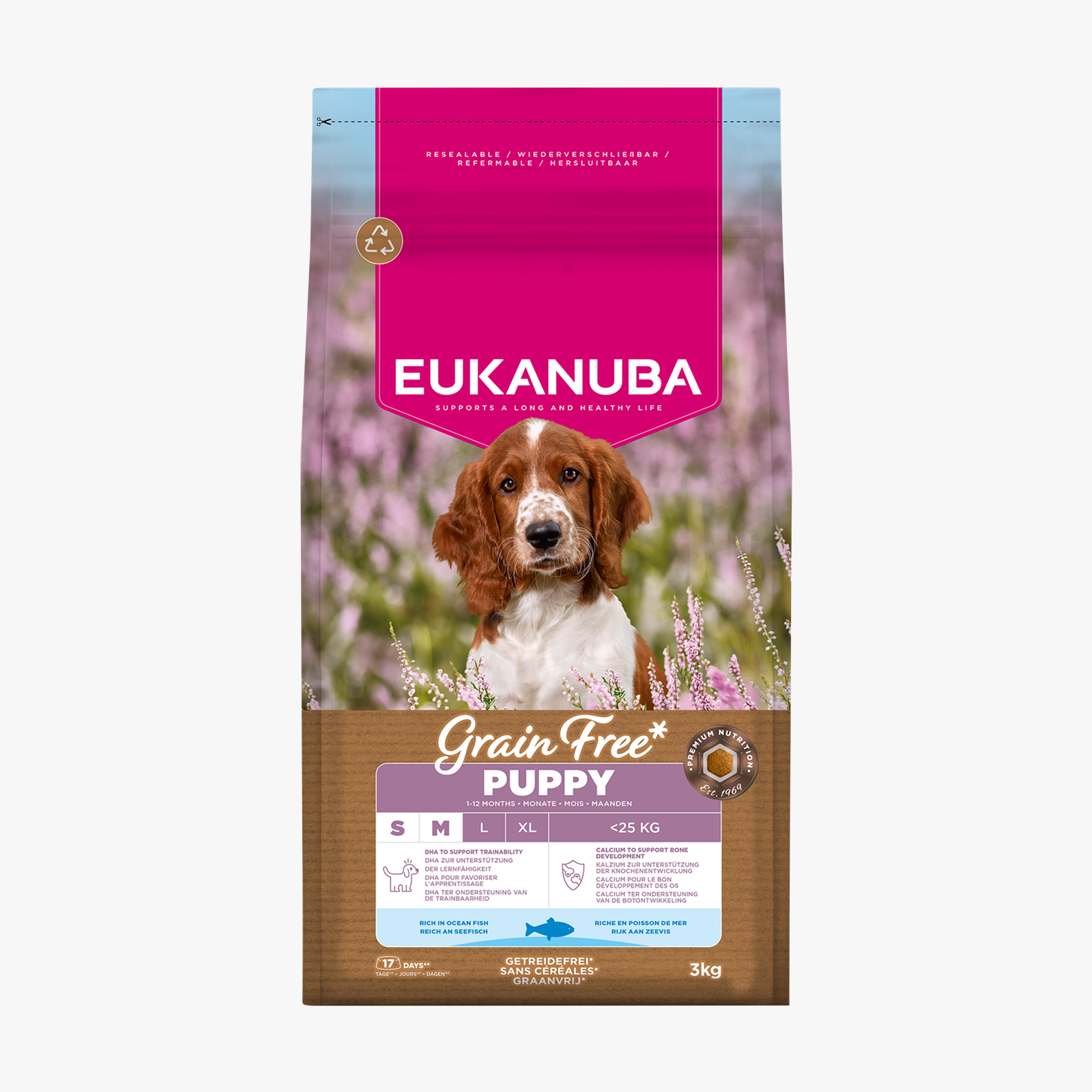 Eukanuba Dog Puppy Small & Medium Breed Grain Free Ocean Fish 3kg