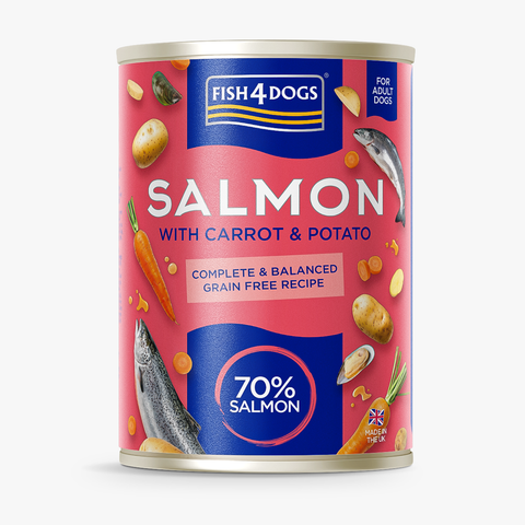 Fish4Dogs Finest Complete Salmon with Carrot & Potato 395g X6