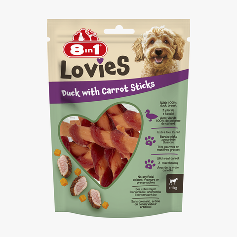 8IN1 Lovies Duck & Carrot Sticks 80g (Case X8)