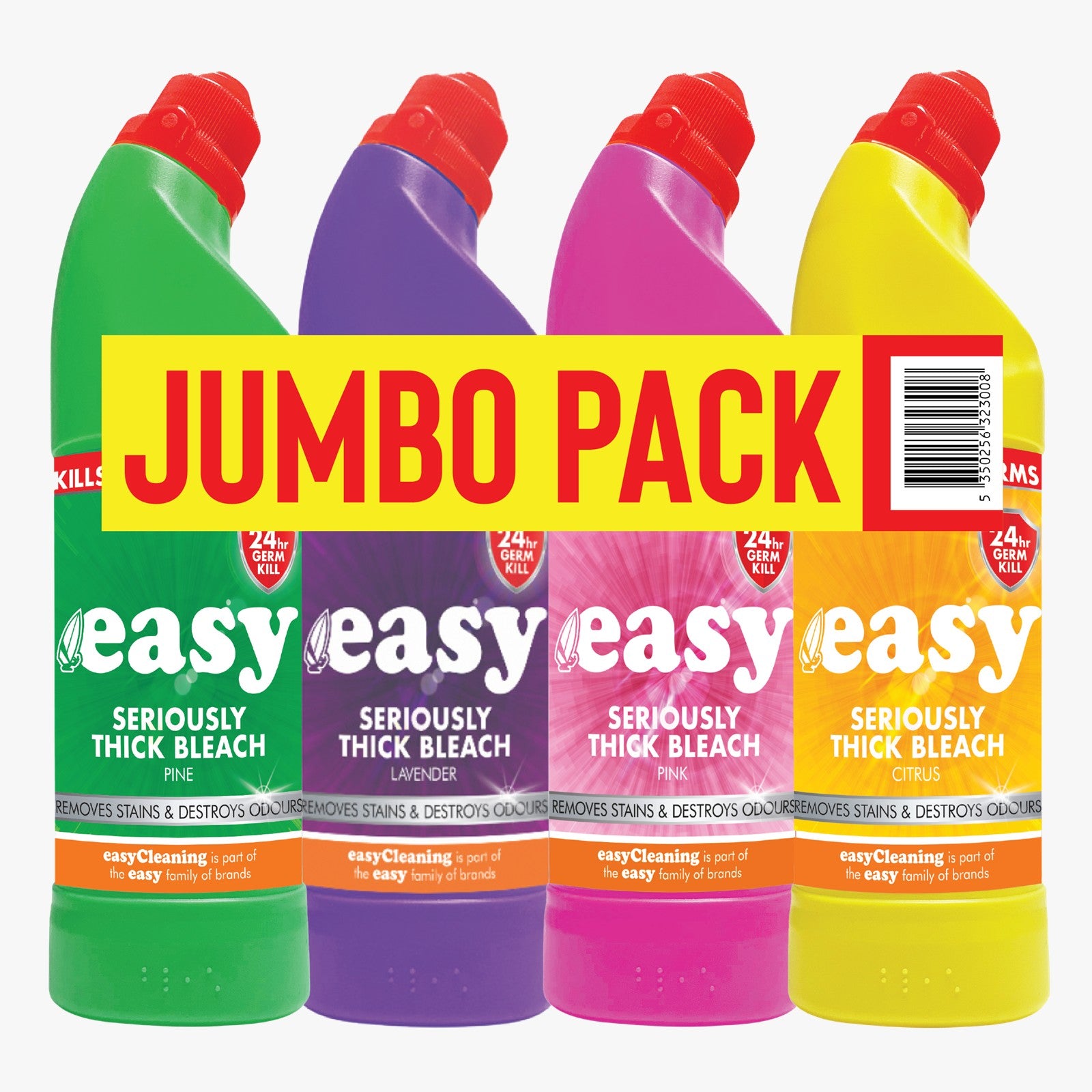 Easy Bleach Assorted 750ML X4 Jumbo Pack