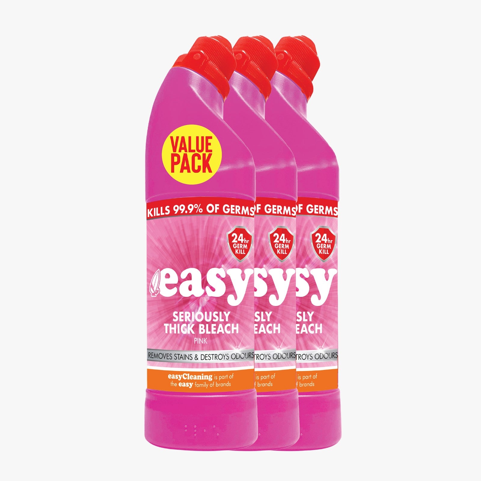 Easy Seriously Thick Bleach Pink 750ml X3 Value Pack