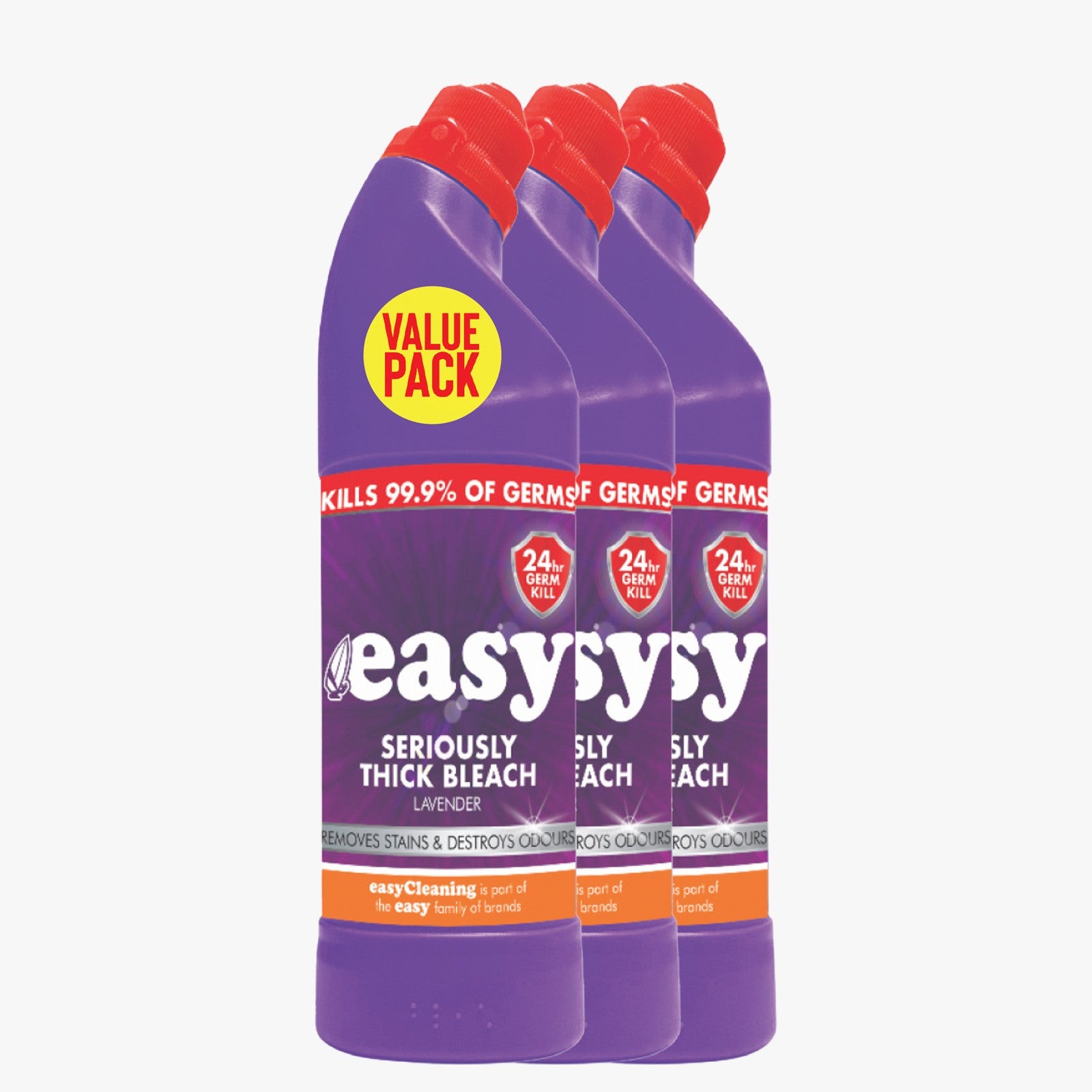Easy Seriously Thick Bleach Lavender 750ml X3 Value Pack