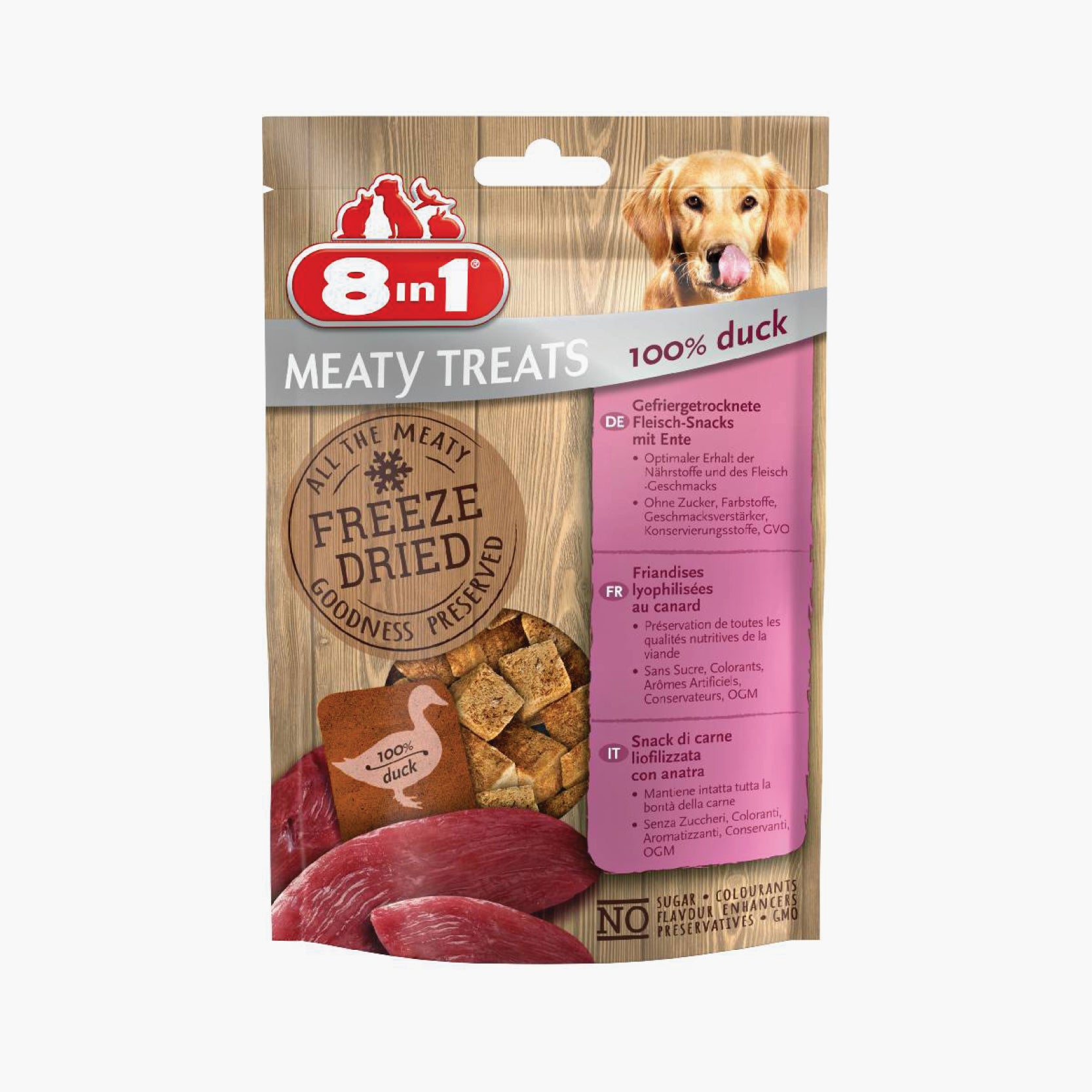8IN1 Meaty Treats Freeze Dried Duck