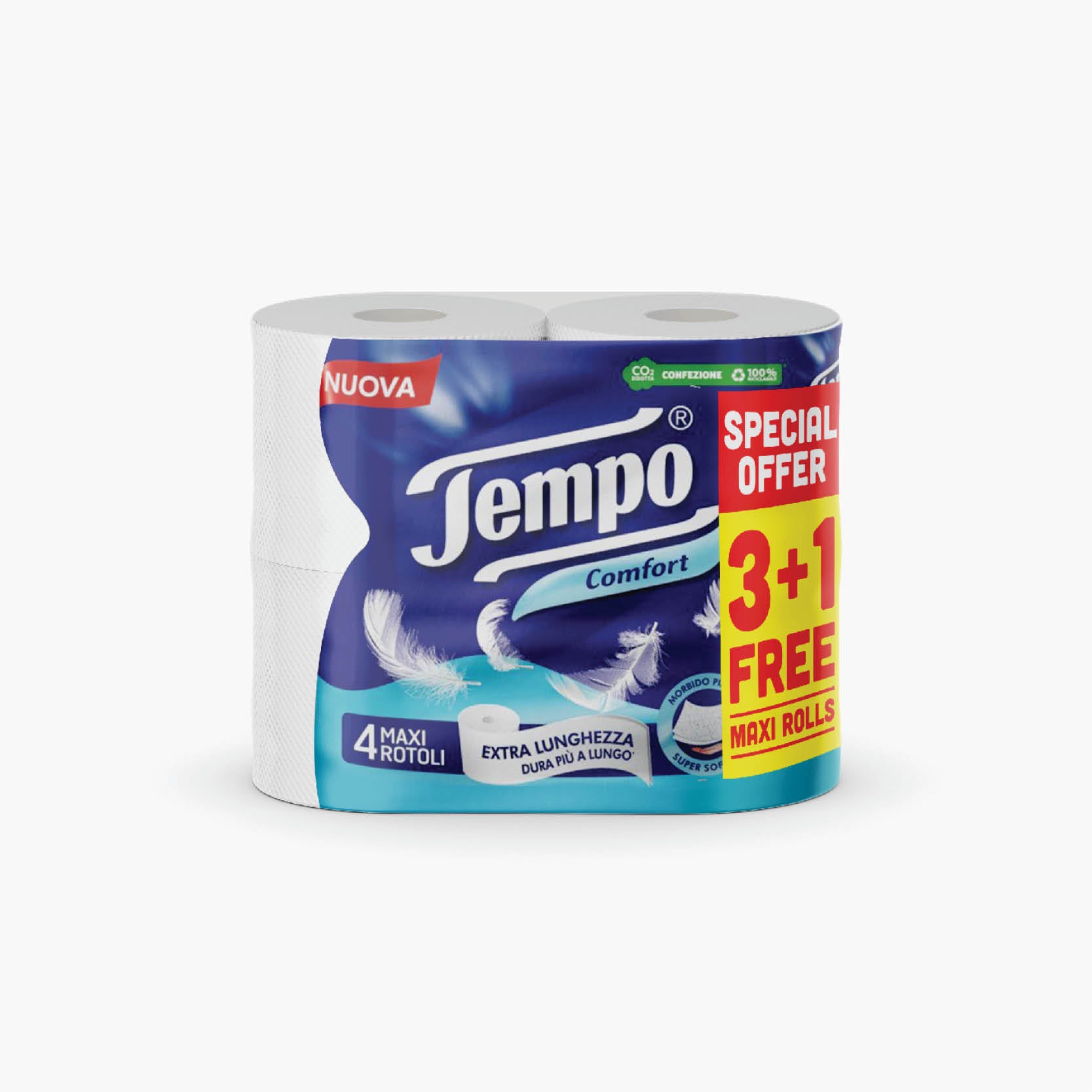 Tempo Toilet Paper 3 + 1 Free Rolls