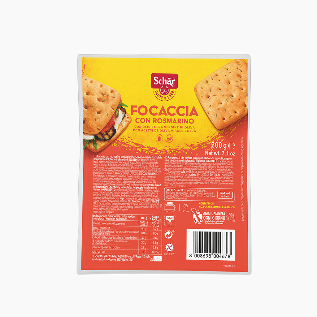 Schär Focaccia Rosemary 200G