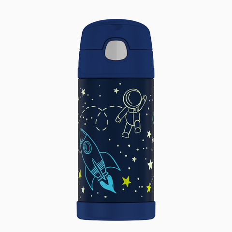 Thermos Funtainer Bottle Glow in the Space 0.355lt with Straw